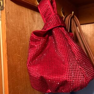 J Crew Santorini Elegant Red Rhinestone Women's Bag